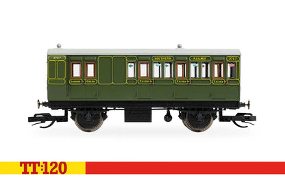 HORNBY TT4053 SR 4-Wheel Coach 3rd Class Brake No.3757 Era 2 - Pre-Grouping 1870-1922 - Chester Model Centre