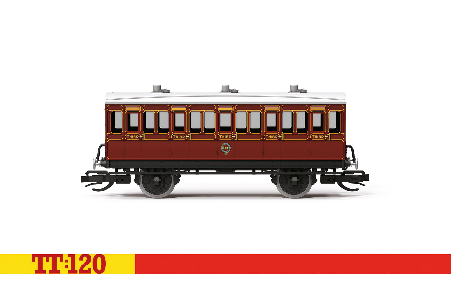 SALE - Hornby TT4056 LB&SCR 4 Wheel Coach 3rd  Class - '882'