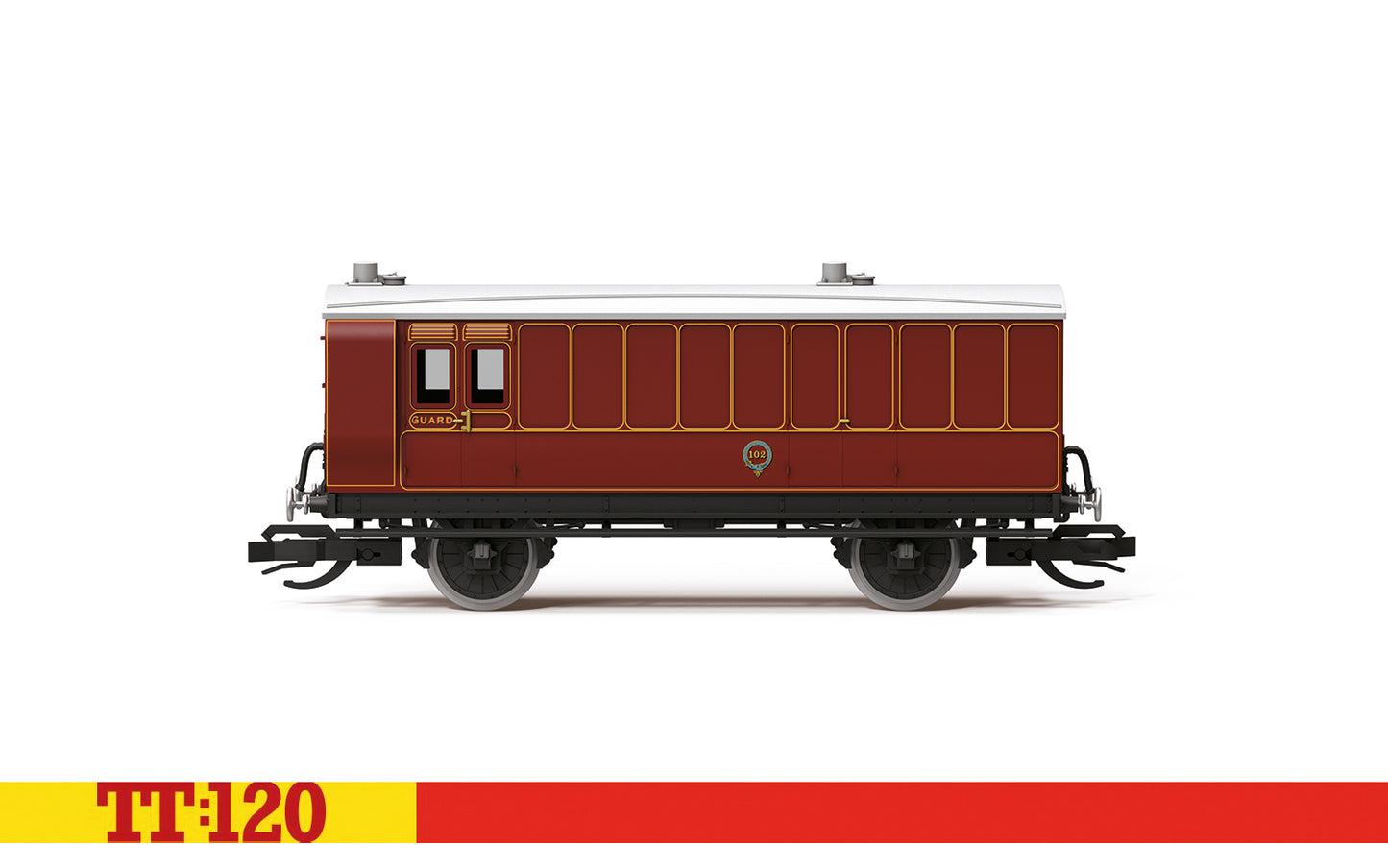 SALE - Hornby TT4058 LB&SCR 4 Wheel Coach 3rd Class Brake Baggage - '102'