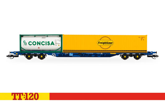 HORNBY TT6031 Touax KFA Container Wagon with 1x20 & 1x40 Containers - Chester Model Centre