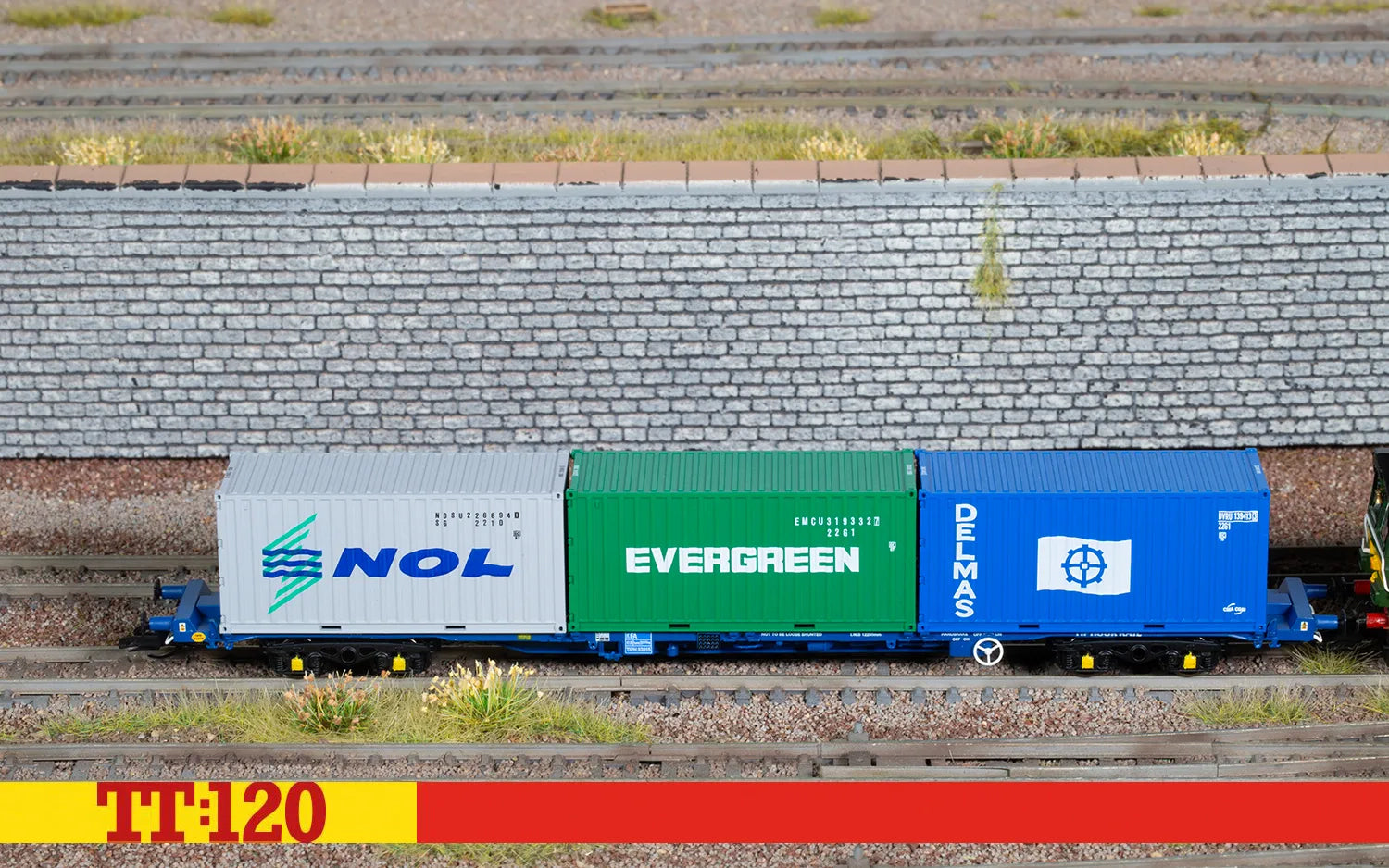 HORNBY TT6032 Touax KFA Container Wagon with 3x20 Containers - Chester Model Centre