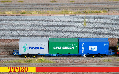 HORNBY TT6032 Touax KFA Container Wagon with 3x20 Containers - Chester Model Centre