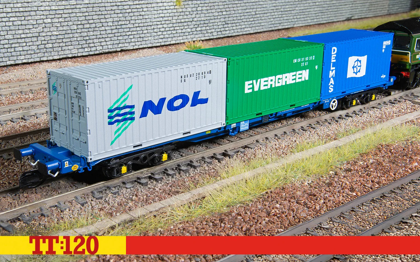 HORNBY TT6032 Touax KFA Container Wagon with 3x20 Containers - Chester Model Centre