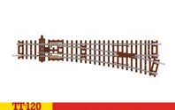 Hornby TT8009 Right Hand Point 166mm 15° 631mm - Chester Model Centre