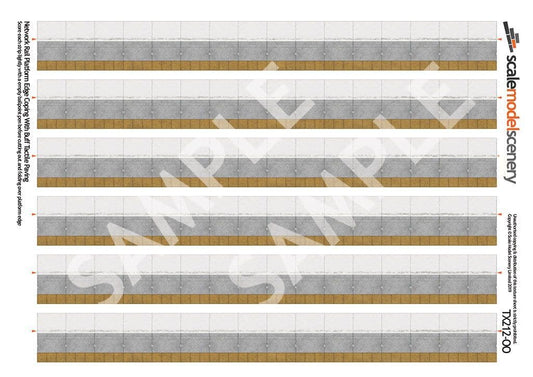 Scale Model Scenery TX212-OO Network Rail Platform Edge Coping With Buff Tactile Paving (Pack of 5) OO/4mm/1:76 - Chester Model Centre
