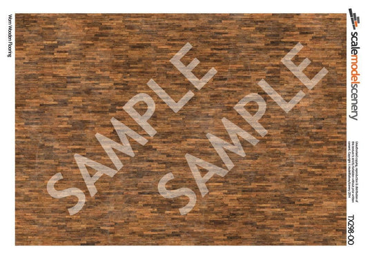 Scale Model Scenery TX298-OO Worn Wooden Flooring Texture Paper (Pack of 5) - OO/4mm/1:76 - Chester Model Centre