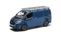Corgi Vanguards VA15104 Ford Transit Custom Sport, Chrome Blue - Chester Model Centre