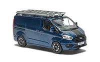 Corgi Vanguards VA15104 Ford Transit Custom Sport, Chrome Blue - Chester Model Centre