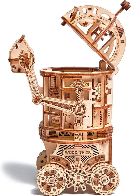 Wood Trick Mechanisms Series Space Junk Robot Wooden Model Kit - Chester Model Centre
