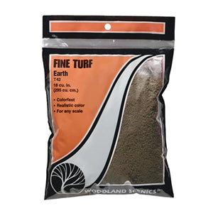 Woodland Scenics Earth Fine Turf Bag WT42 - Chester Model Centre