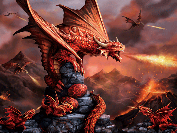 Age of Dragons Fire Dragon 500 piece 3D Jigsaw Puzzle - Chester Model Centre
