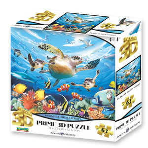 Journey of the Sea Turtle 63 piece 3D Jigsaw Puzzle - Chester Model Centre