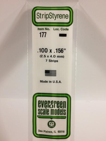 Evergreen 177 - 2.5 x 4.0mm Strips - Chester Model Centre