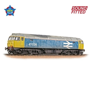 Bachmann 35-421SF Sound Fitted Class 47/4 47526 BR Blue (Large Logo) - Weathered - Chester Model Centre