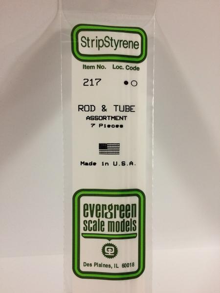 Evergreen 127 Rod and Tube Assortment - Chester Model Centre