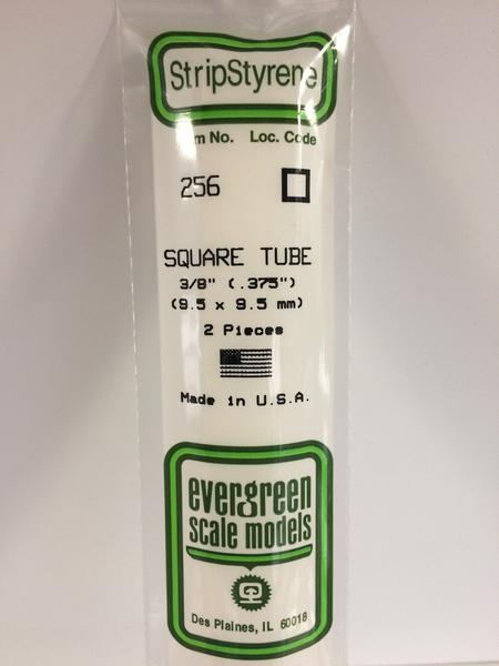 Evergreen 256 - 9.5 x 9.5 mm Square Tube - Chester Model Centre