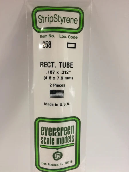 Evergreen 258 4.8 x 7.9 mm Rectang Tube - Chester Model Centre
