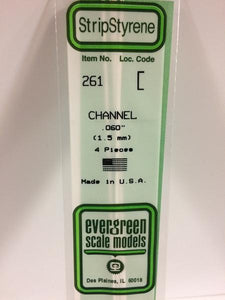 Evergreen 261 - 1.5mm Channel - Chester Model Centre