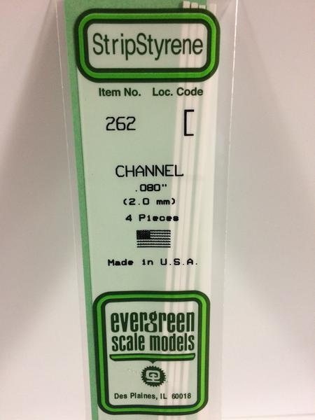 Evergreen 262 - 2mm Channel - Chester Model Centre
