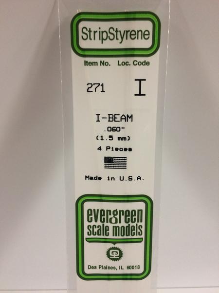 Evergreen 271 - 1.5mm I-Beam - Chester Model Centre