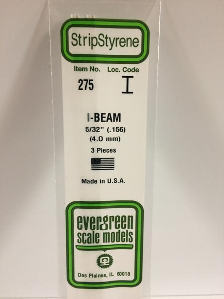 Evergreen 275 - 4mm I-Beam - Chester Model Centre