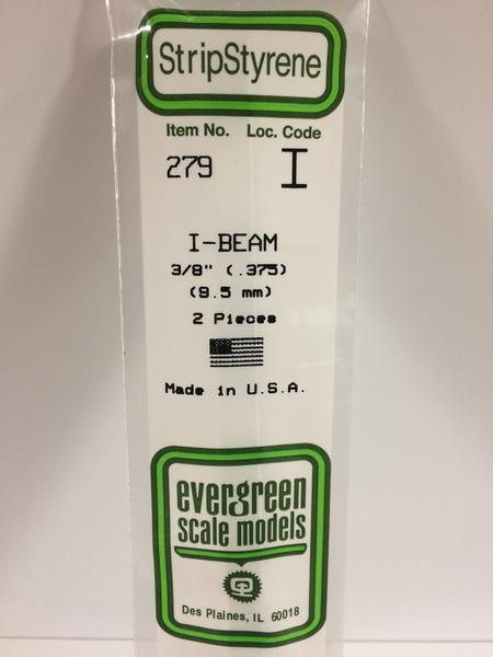 Evergreen 279 - 9.5mm I-Beam - Chester Model Centre