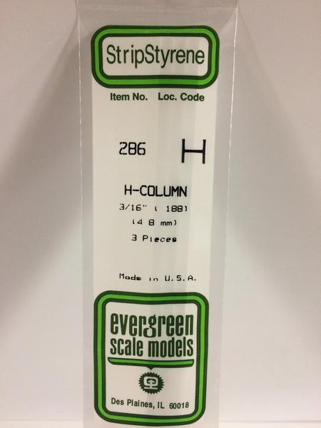 Evergreen 286 - 4.8mm H-Column - Chester Model Centre