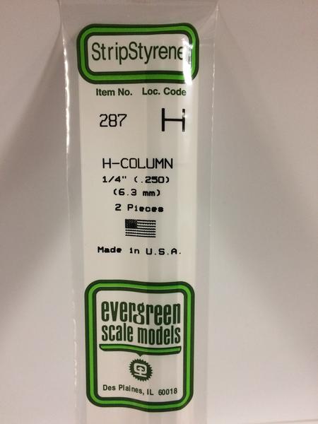 Evergreen 287 - 6.3mm H-Column - Chester Model Centre