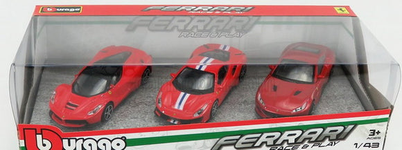 Burago 1:43 36102 Ferrari Set (3pcs) - Chester Model Centre