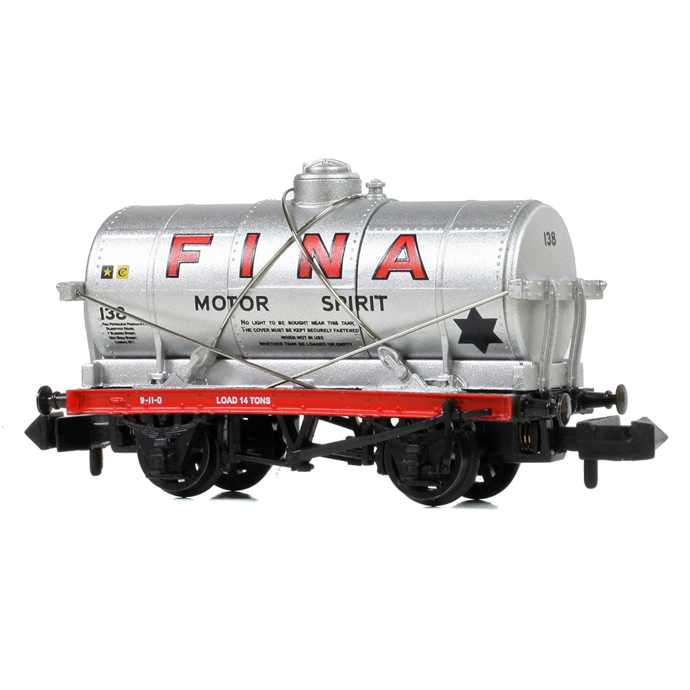 Graham Farish N Gauge 373-658 14T Tank Wagon 'Fina' Silver - Chester Model Centre