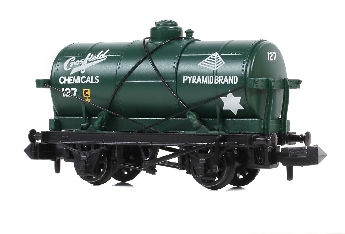 Graham Farish N Gauge 373-659 14T Tank Wagon 'Crossfield Chemicals' Green - Chester Model Centre