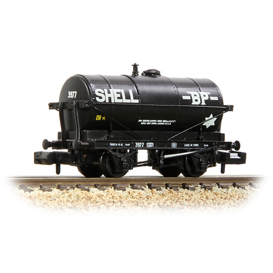 Graham Farish N Gauge 373-660A 14T Tank Wagon 'Shell/BP' Black - Chester Model Centre