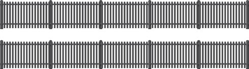 GWR Station Fencing Black (straight only) - Chester Model Centre