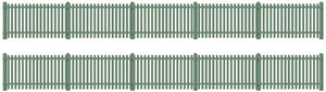 Picket fencing green (straight only) - Chester Model Centre