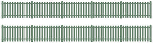 Picket fencing green (straight only) - Chester Model Centre