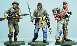 ART. 6032 Confederate Infantry 21st Regt. "Mississipi" 1863 - 3 Figure Boxed Set - Chester Model Centre