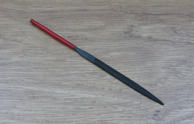 NEEDLE FILE ROUND RED PLASTIC HANDLE - Chester Model Centre