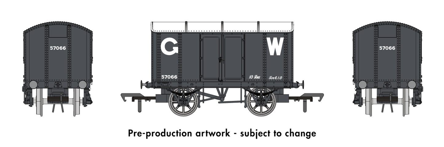 Rapido OO Gauge Wagon 908002 - Iron Mink No.57066- GWR Grey (25" Letters) - Chester Model Centre