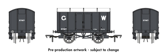 Rapido OO Gauge Wagon 908005 - Iron Mink No.57917 - GWR Grey (16" Letters) - Chester Model Centre