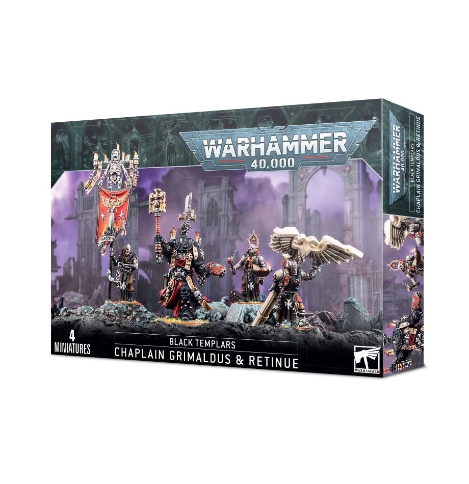 Black Templars Chaplain Grimaldus & Retinue - Chester Model Centre