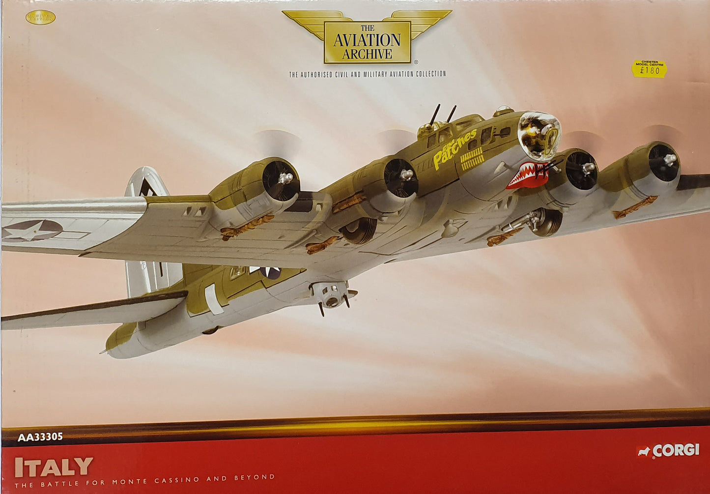 Boeing B-17G Flying Fortress Diecast Model USAAF 99th BG, 346th BS, '2nd Patches', Tortella, Spain, 1944 - Chester Model Centre