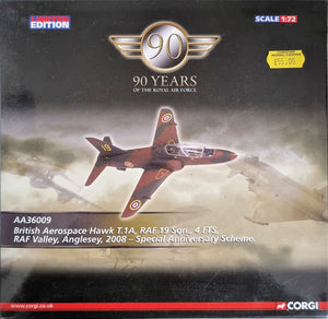 Corgi The Aviation Archive AA36009 1:72 British Aerospace Hawk T.1A - Chester Model Centre