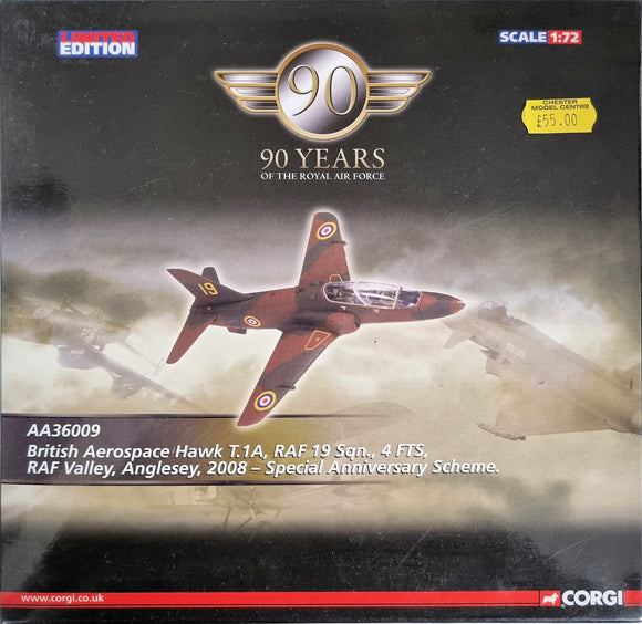 Corgi The Aviation Archive AA36009 1:72 British Aerospace Hawk T.1A - Chester Model Centre