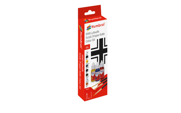 Acrylic Paint & Brush Luftwaffe WWII Colours - Chester Model Centre