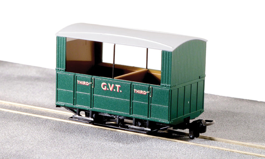 Peco GR-520 OO-9 4 Wheel Open Side Coach Glyn Valley Tramway - Chester Model Centre