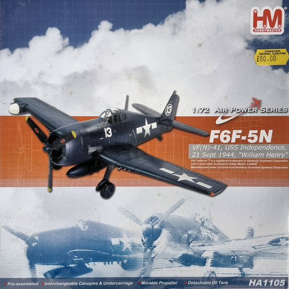 Hobbymaster HA1105 F6F-5N VF(N)-41, USS Independence, 21 Sept 1944 