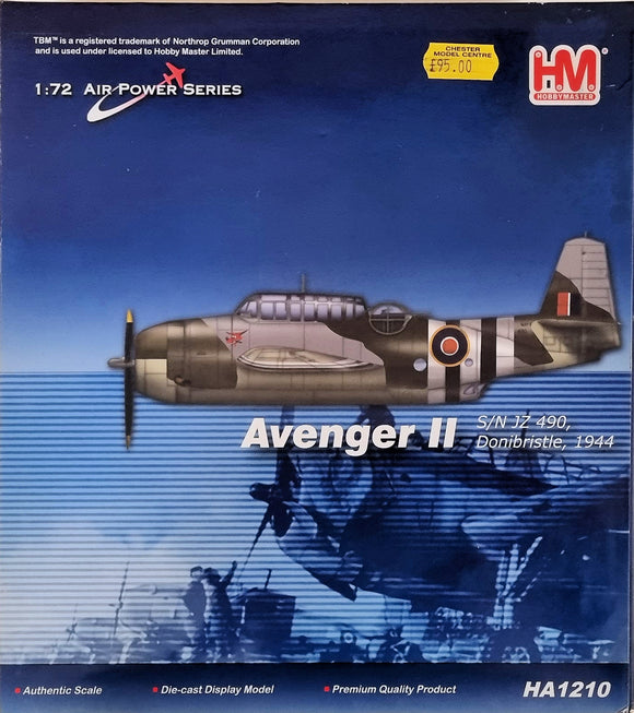 Hobbymaster HA1210 Avenger II S/N JZ 490, RNAF Donibristle 1944 - Chester Model Centre