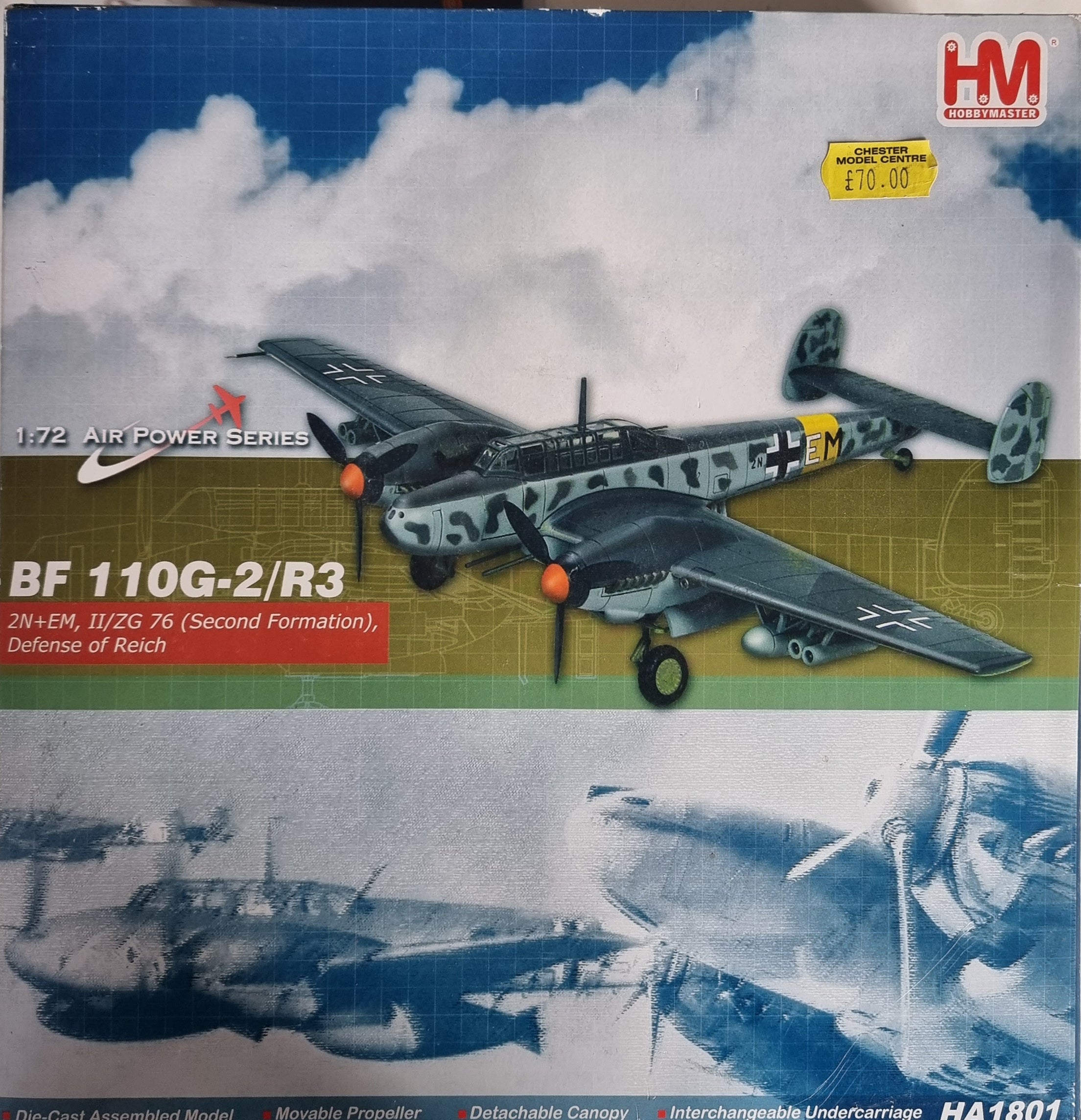 素晴らしい Hobbymaster HA1801 1:72 BF 110G-2/R3 – Chester Model Centre 軍用機