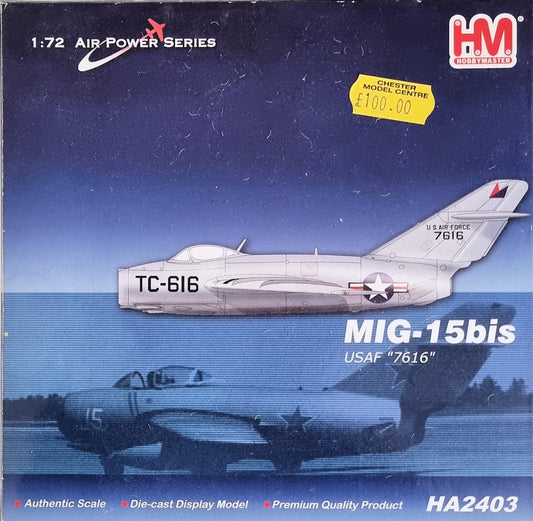 Hobbymaster 1:72 HA2403 MIG-15bis USAF "7616" - Chester Model Centre
