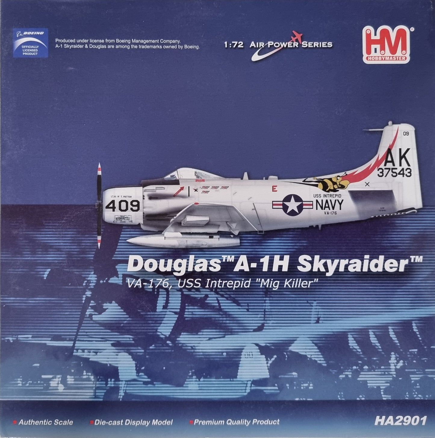 HobbyMaster HA2901 Douglas A-1H Skyraider VA-176 USS Intrepid "Mig Killer" - Chester Model Centre